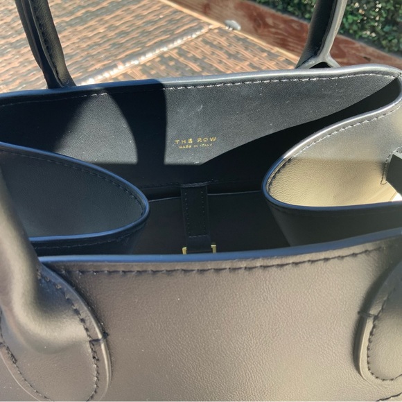 Mini Margaux 7.5 Black Leather Mini Top Handle Tote Bag - Picture 6 of 9